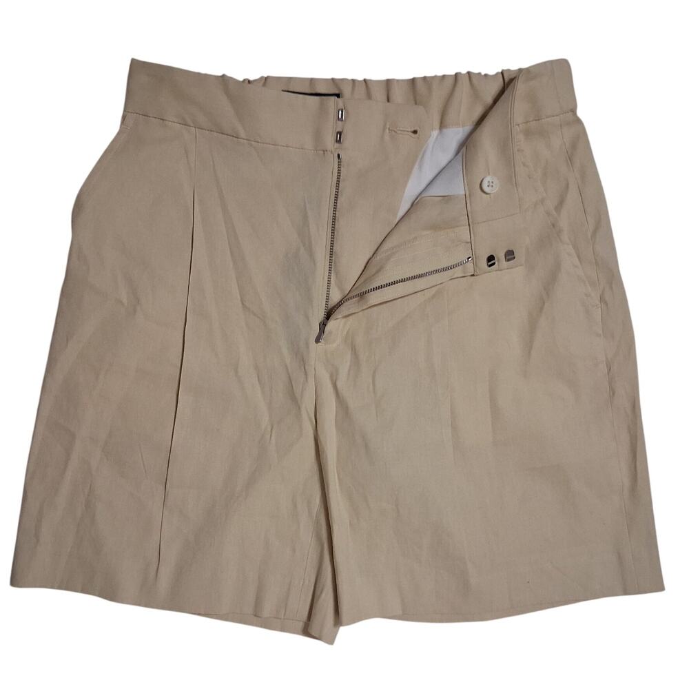 rag & bone Leona Linen-Blend Shorts Light Tan Women's Size 2 NWT